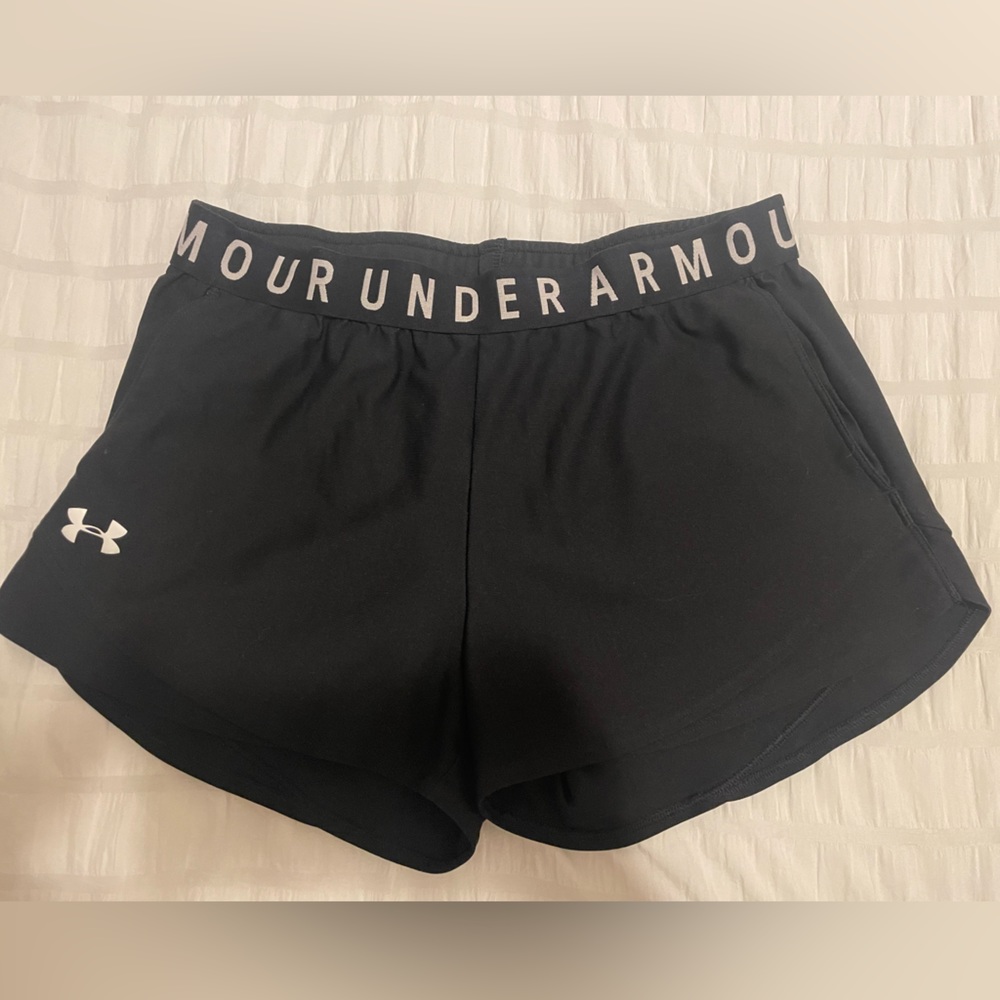 Black Under Armour athletic shorts